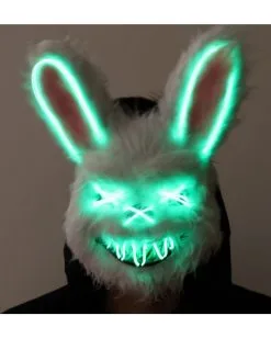 LED String Bunny Maske -Cosplay Verkäufe neon licht bunny maske neon light bunny mask halloween horror hasen maske 53434 4