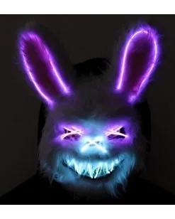 LED String Bunny Maske -Cosplay Verkäufe neon licht bunny maske neon light bunny mask halloween horror hasen maske 53434 5