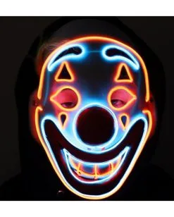 LED String Clown Maske -Cosplay Verkäufe neon licht clown maske neon light clown mask halloween horror clown maske 53433 4