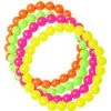Neon Perlenarmband 4er Set -Cosplay Verkäufe neonperlenarmband perlenarmband in neonfarben 80er jahre modeschmuck 80ies party 23155 2