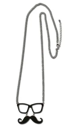 Kette Mit Brille Und Mustache