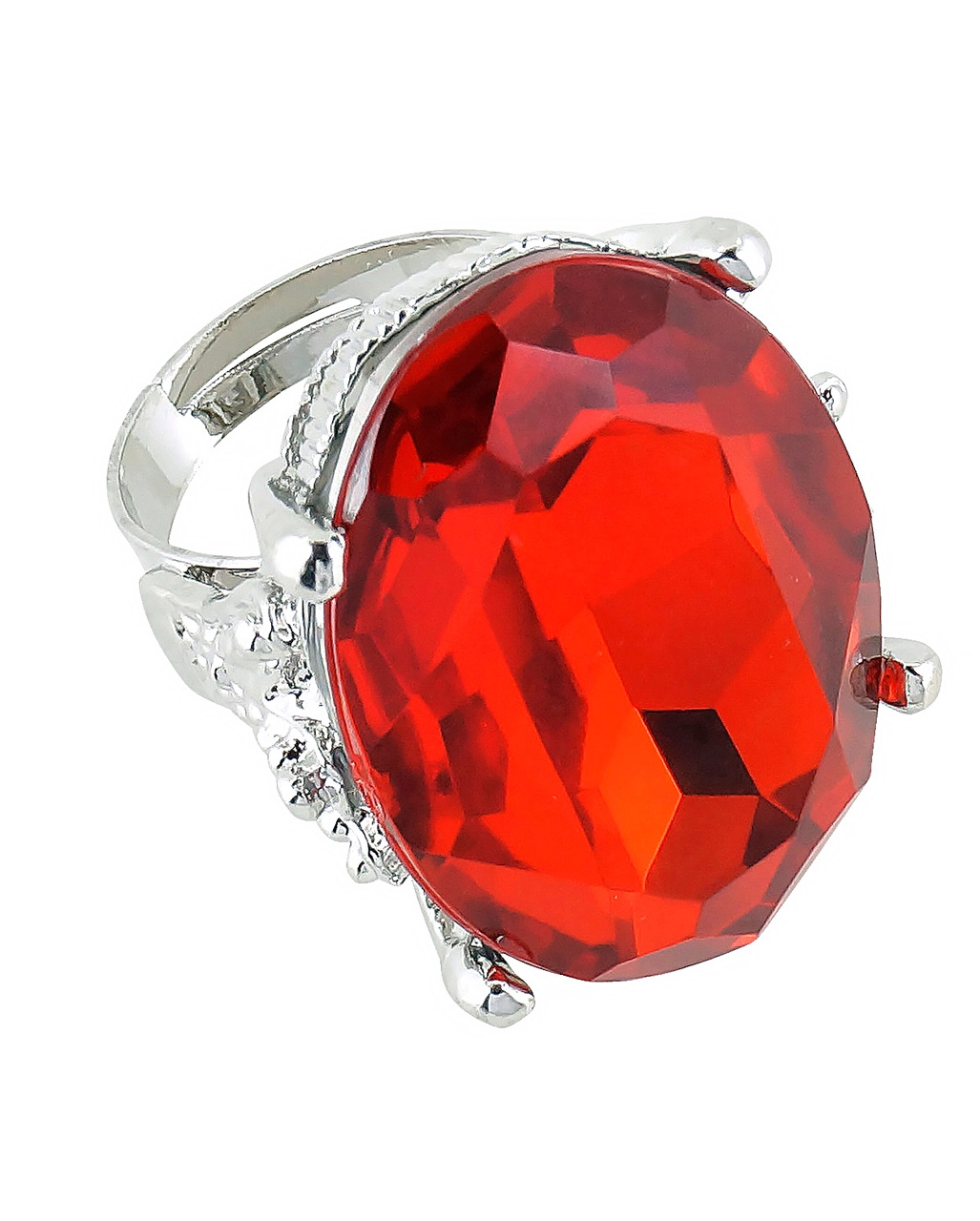 Ovaler Ring Mit Rubinrotem Schmuckstein 3 Ovaler Ring Mit Rubinrotem Schmuckstein