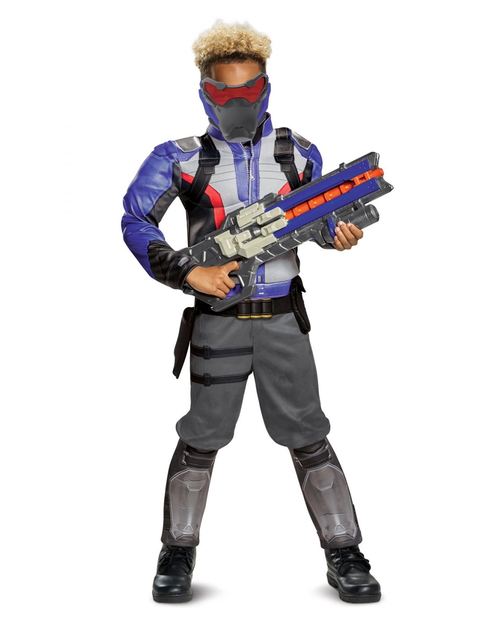 Overwatch Soldier 76 Kinder Muskelkostüm 4 Overwatch Soldier 76 Kinder Muskelkostüm – Bild 2