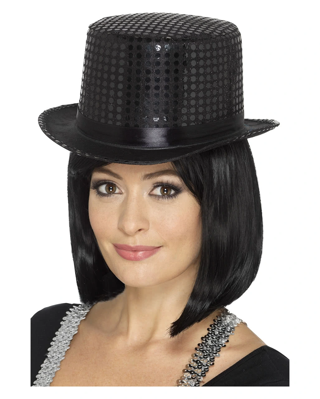 Pailletten Zylinder Schwarz 4 Pailletten Zylinder Schwarz – Bild 2