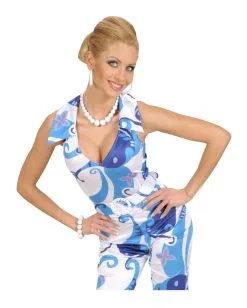 Weißes 70er Jahre Perlenarmband -Cosplay Verkäufe perlenarmband weiss armband mit perlen karnevals zubehoer 50er jahre 50s perlenarmband hand 18268 3