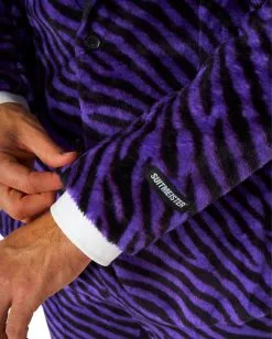 Pimp Faux Fur Zebra Anzug - Suitmeister -Cosplay Verkäufe pimp faux fur purple suitmaster opposuite anzug suitmeister kostuem anzug zebra fell anzug 54383 3