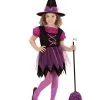 Pinke Funkelhexe Kinderkostüm -Cosplay Verkäufe pinke funkelhexe kinderkostuem purple flicker witch child costume hexenkostuem fuer kinder 52058 01