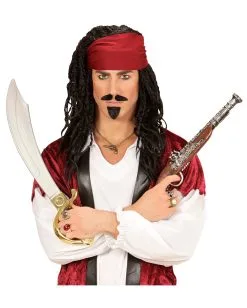 Gothic Ring Mit Perle -Cosplay Verkäufe piraten ring mit perle goldener kostuem schmuck faschings kostuemzubehoer 29555 4