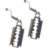 Rasierklingen Ohrringe 1 Rasierklingen Ohrringe -Cosplay Verkäufe rasierklingen ohrringe gangster und kostuem zubehoer ohrringe razor blade fashion earrings 53408
