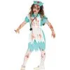 Retro Zombie Krankenschwester Kostüm Für Kinder -Cosplay Verkäufe retro zombie krankenschwester kostuem fuer kinder 50s zombie nurse kids costume halloween kostuem halloween verkleidung 39081