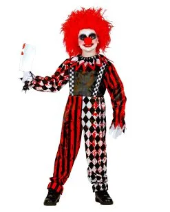 Rot/Weißer Killerclown Mit Kragen Kinderkostüm 8 Rot/Weißer Killerclown Mit Kragen Kinderkostüm -Cosplay Verkäufe rot weisser killerclown mit kragen kinderkostuem red white horror clown with collar child costume 52049 03