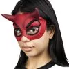 Teufels Halbmaske Rot -Cosplay Verkäufe rote teufels maske red devil mask halloween maske faschings maske fetisch maske 14146 01