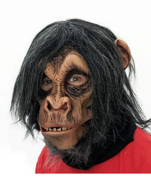 Schimpansen Maske Deluxe -Cosplay Verkäufe schimpansen maske affenmaske chimp mask tiermaske 14243 01