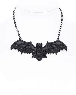 Schwarze Fledermaus Gothic Halskette -Cosplay Verkäufe schwarze fledermaus gothic fledermaus halskette black gothic bat necklace 53775 03