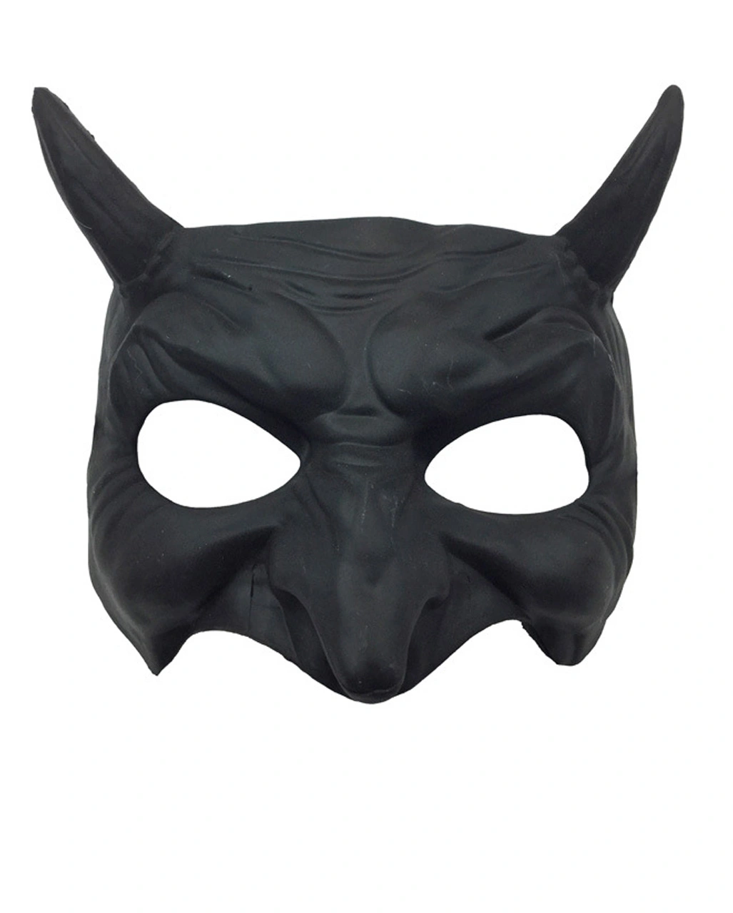 Schwarze Goblin Halbmaske Mit Hörner 3 Schwarze Goblin Halbmaske Mit Hörner