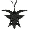 Schwarze Gothic Baphomet Halskette -Cosplay Verkäufe schwarze gothic baphomet halskette black baphomet gothic pendant gothic schmuck gothic jewellery 50589 01