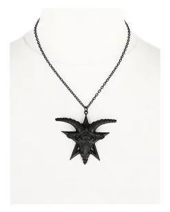Schwarze Gothic Baphomet Halskette -Cosplay Verkäufe schwarze gothic baphomet halskette black baphomet gothic pendant gothic schmuck gothic jewellery 50589 03