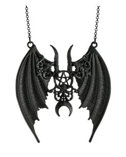 Schwarze Gothic Maleficent Halskette