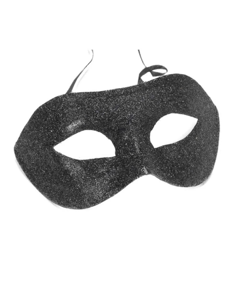 Schwarze Augenmaske Mit Glittereffekt 3 Schwarze Augenmaske Mit Glittereffekt