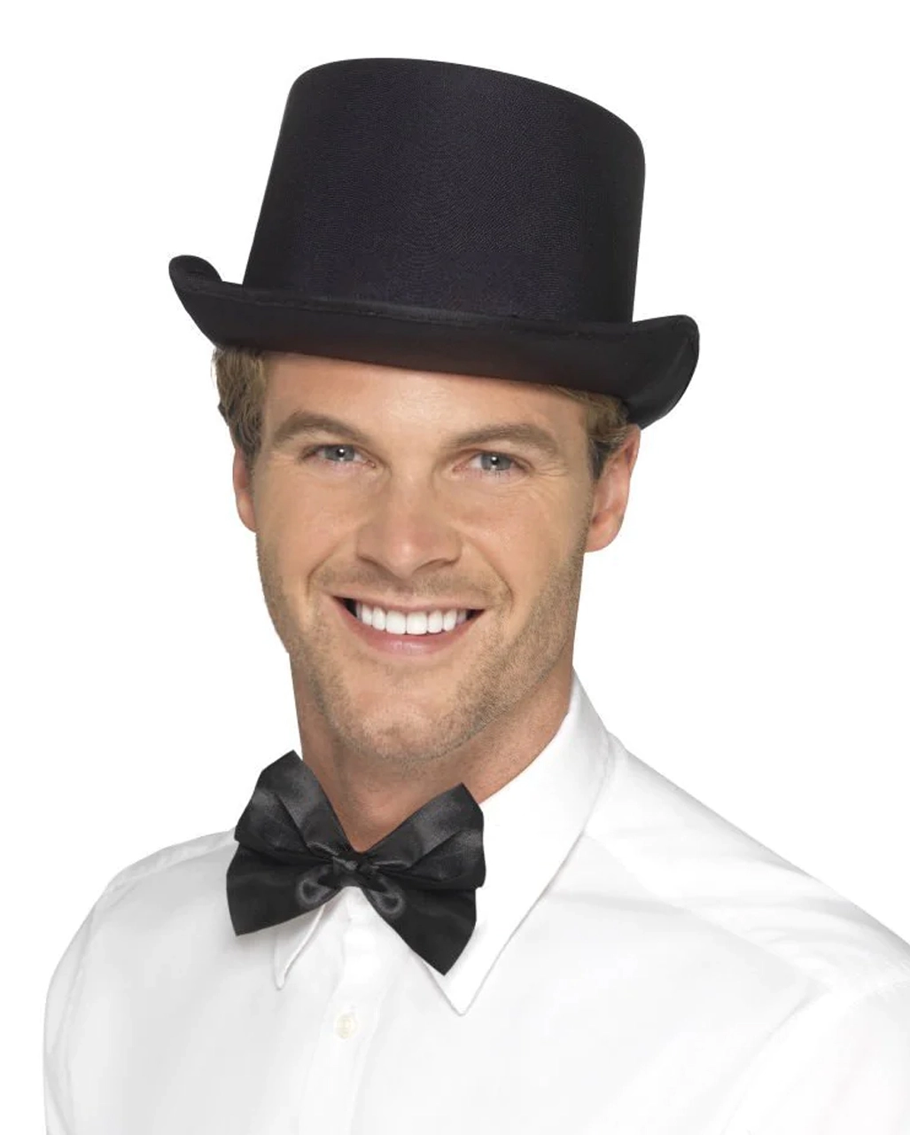 Schwarzer Satin Look Zylinder 3 Schwarzer Satin Look Zylinder