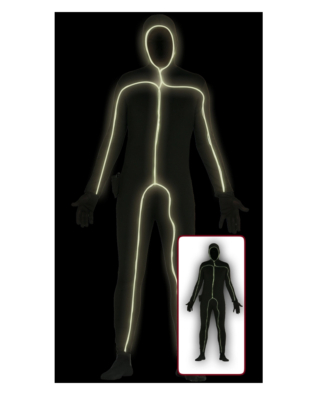 Schwarzer Skinsuit Mit Licht Für Herren 3 Schwarzer Skinsuit Mit Licht Für Herren