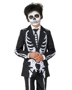 Skeleton Grunge Anzug Für Kinder - Suitmeister -Cosplay Verkäufe skeleton grunge black anzug kostuem anzug fuer kinder opposuits anzug suitmeister kinder anzug skelett kostuem anzug 54386 1