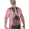 Skelett Oberkörper Shirt Mit Gedärmen -Cosplay Verkäufe skelett oberkoerper shirt mit gedaermen horrorshirt fuer halloween 23082 front
