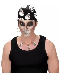 Skull Bandana Kopftuch -Cosplay Verkäufe skull bandana kopftuch piratenkopftuch rocker kostuem zubehoer seeraeuber tuch 17215 004