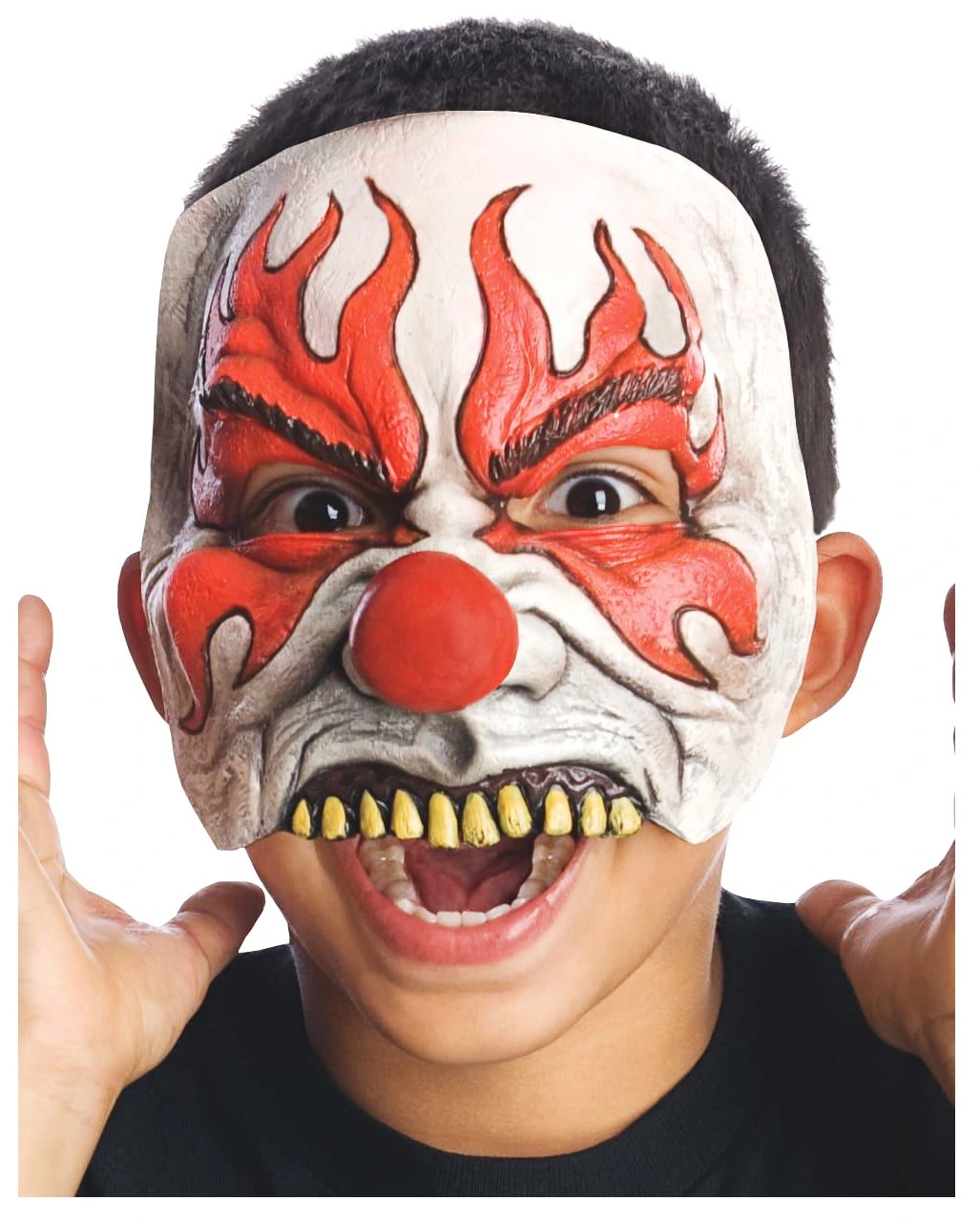 Smokey Horrorclown Kinder Halbmaske 3 Smokey Horrorclown Kinder Halbmaske