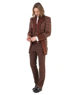 Steampunk Aristokrat Herren Mantel Braun -Cosplay Verkäufe steampunk aristokrat herren mantel braun steampunk aristocrat mens coat brown steampunk mantel 39105 3