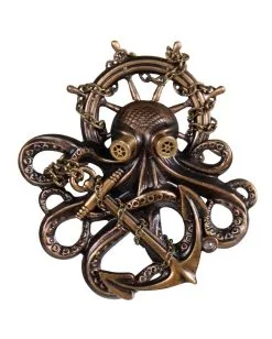 Steampunk Brosche Octopus