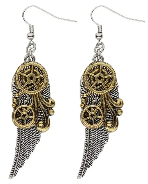 Steampunk Ohrringe Mit Flügeln -Cosplay Verkäufe steampunk ohrringe mit fluegel steampunk kostuemschmuck steampunk earrings with wings 29384 1