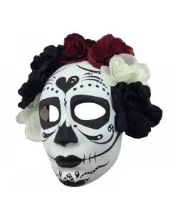 Sugar Skull Maske Mit Blüten