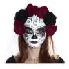 Sugar Skull Maske Mit Blüten & Schleier -Cosplay Verkäufe sugar skull maske mit blueten und schleier day of the dead mask with roses and veil 50515 01