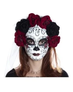Cosplay Verkäufe 32 Sugar Skull Maske Mit Blüten & Schleier