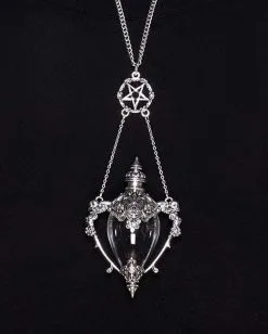 KILLSTAR Todeskuss Fläschen Halskette -Cosplay Verkäufe todeskuss flaeschen halskette killstar kiss of death vial necklace gothic schmuck gothic accessoire 51398 03