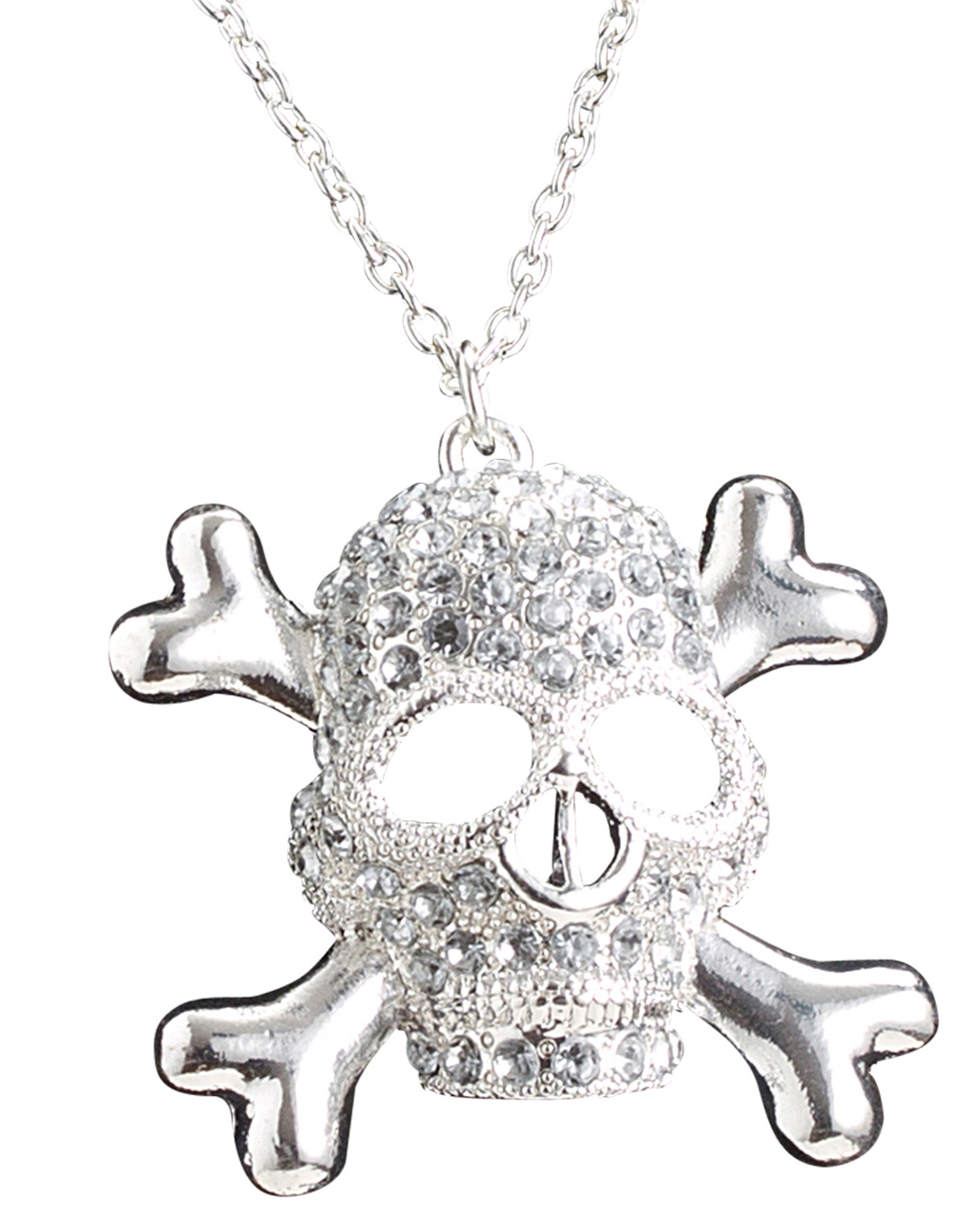 Totenkopfkette Mit Strass 3 Totenkopfkette Mit Strass