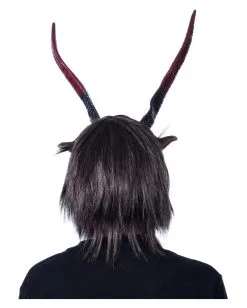 Gehörnte Krampus Maske Mit Kunstfell -Cosplay Verkäufe underworld overlord maske biest mit riesen hoernern latexmaske fuer halloween und fasching zagone overlord mask 28300 4