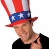 Uncle Sam Zylinderhut -Cosplay Verkäufe usa hut uncle sam kopfbedeckung filzhut usa zylinderhut patrioten hut amerika utensil usa mtze 20574