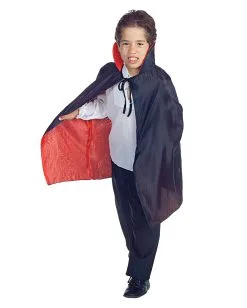 Vampir Kinderumhang Schwarz-rot