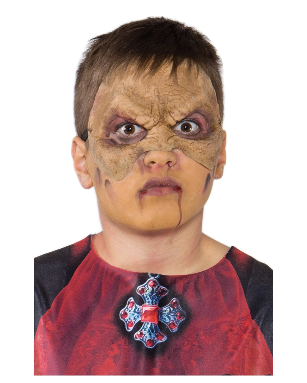 Vampir Halbmaske Hautfarben 4 Vampir Halbmaske Hautfarben – Bild 2