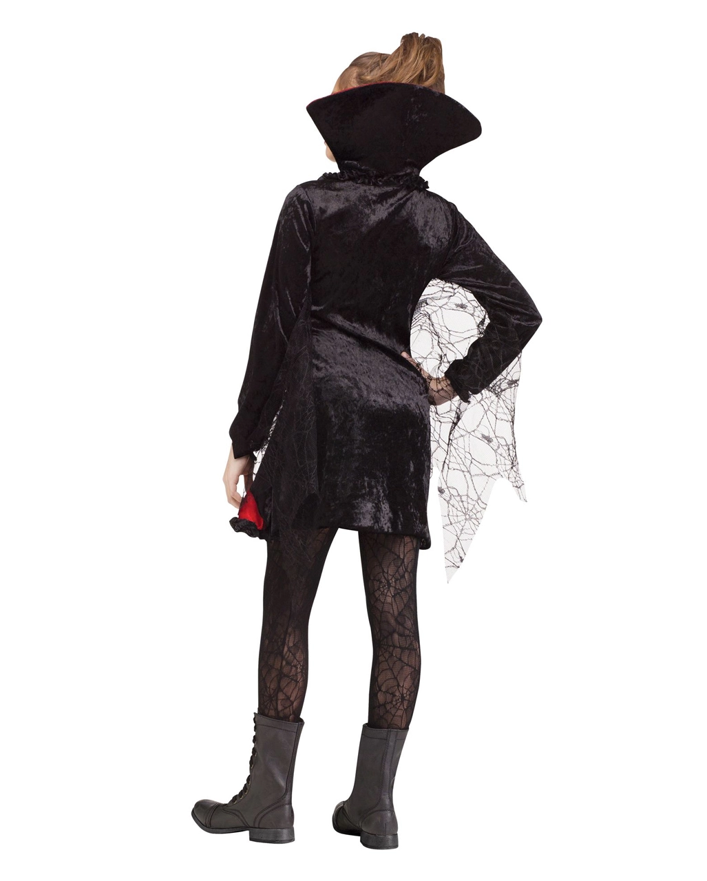 Vampiress Kinder Kostümkleid Mit Spitze 4 Vampiress Kinder Kostümkleid Mit Spitze – Bild 2
