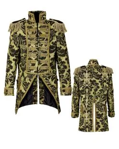 Venezianischer Militärfrack Gold-schwarz -Cosplay Verkäufe venezianischer militaerfrack schwarz gold herrenfrack uniformkostuem bild4 27472