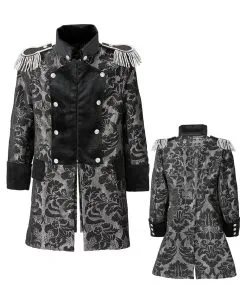 Venezianischer Frack Schwarz-silber 9 Venezianischer Frack Schwarz-silber -Cosplay Verkäufe venezianischer piratenfrack silber schwarz parade coat silver black bild4 27152