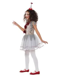 Vintage Horror-Clown Mädchen Kostüm -Cosplay Verkäufe vintage horror clown maedchen kostuem killerclown verkleidung kinder halloween evil clown girl costume 35845 3 1