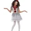 Vintage Horror-Clown Mädchen Kostüm -Cosplay Verkäufe vintage horror clown maedchen kostuem killerclown verkleidung kinder halloween evil clown girl costume 35845 1