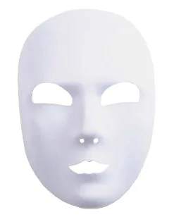 Weiß Satinierte Gesichts Maske