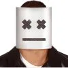 Weiße Marshmallow Maske -Cosplay Verkäufe weisse maske mit kreuz augen white mask with crossed eyes halloween maske kostuem zubehoer 39119