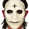 Weiße PVC Maske Mit Kreuz -Cosplay Verkäufe weisse pvc maske mit kreuz 37984
