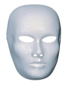 Weiße Gesichts Maske Geschlossener Mund